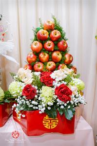Mâm Quả  Cưới Hỏi - Gói 6 Quả Kết Tháp Rồng Phụng Hoa Tươi