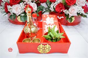 Mâm Quả  Cưới Hỏi - Gói 6 Quả Kết Tháp Rồng Phụng Hoa Tươi