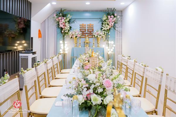 Trang Trí Gia Tiên - Gói Hoa Lụa Kết Hợp Hoa Tươi 