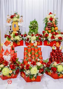 Mâm Quả  Cưới Hỏi - Gói 6 Quả Kết Tháp Rồng Phụng Hoa Tươi