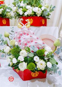 Mâm Quả  Cưới Hỏi - Gói 6 Quả Kết Tháp Rồng Phụng Hoa Tươi