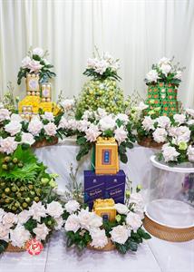 Mâm Quả  Cưới Hỏi - Gói 6 Quả Mâm Mây Tre Hiện Đại