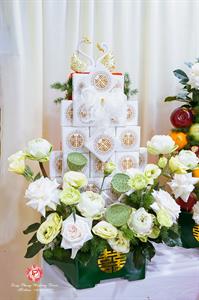 Mâm Quả  Cưới Hỏi - Gói 6 Quả Kết Tháp Rồng Phụng Hoa Tươi