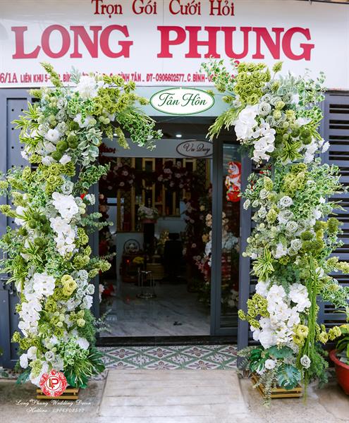 Cổng Hoa Cưới - Alu Xanh Cốm Xanh Ngọc