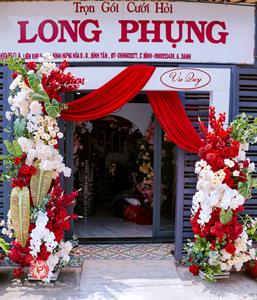 Cổng Hoa Cưới -   Vuông Đỏ Đô Nude